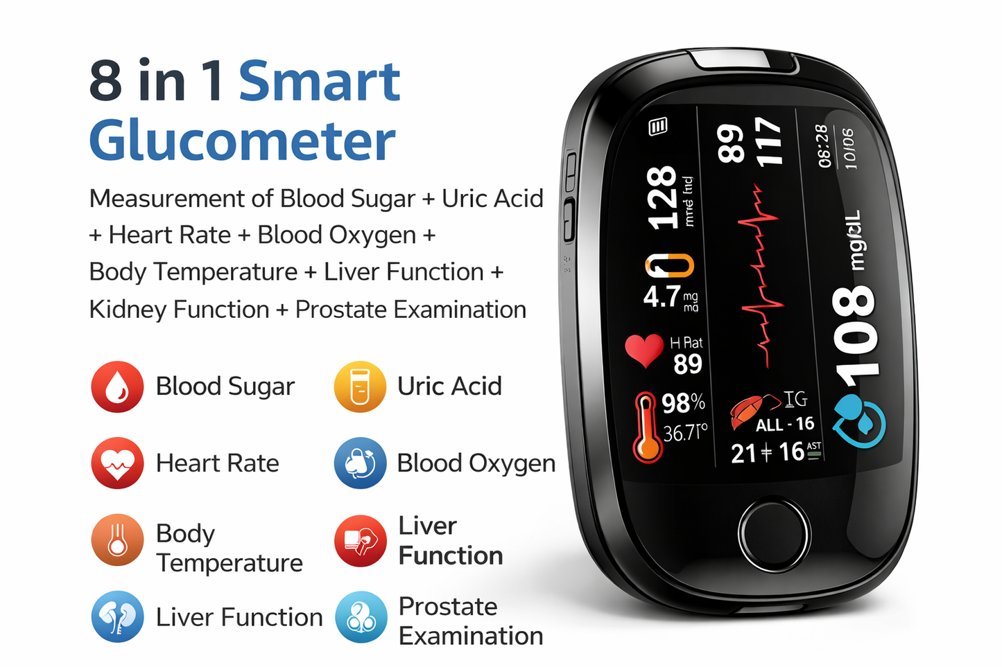 🏆2026 Latest Non‑Invasive Glucose Monitor – Needle‑Free Health Tracking