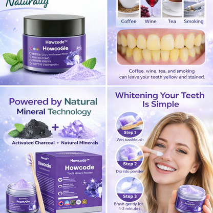 ✨ Howcode™ PearlyGlo Tooth Mineral Powder