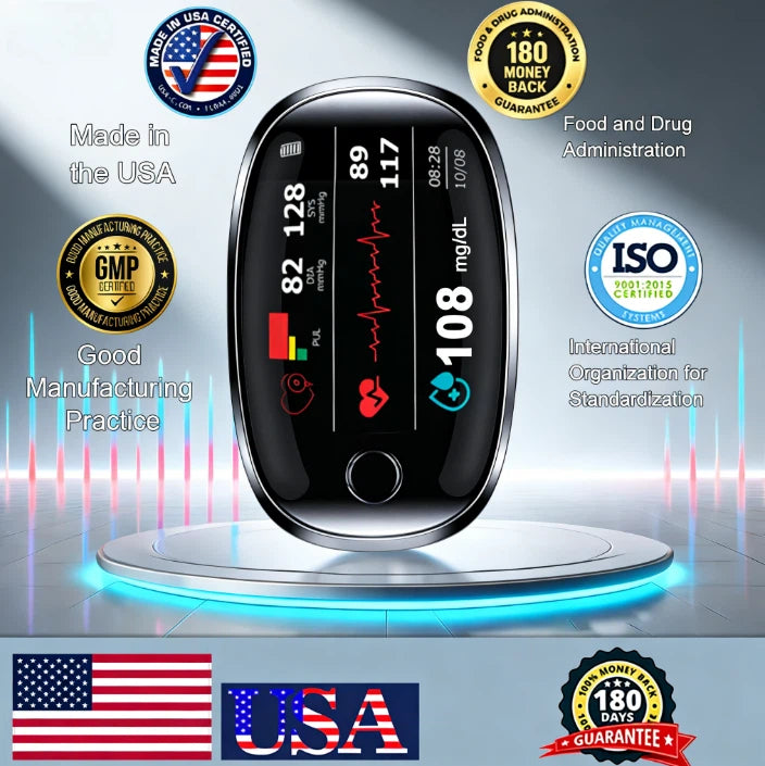 🏆2026 Latest Non‑Invasive Glucose Monitor – Needle‑Free Health Tracking